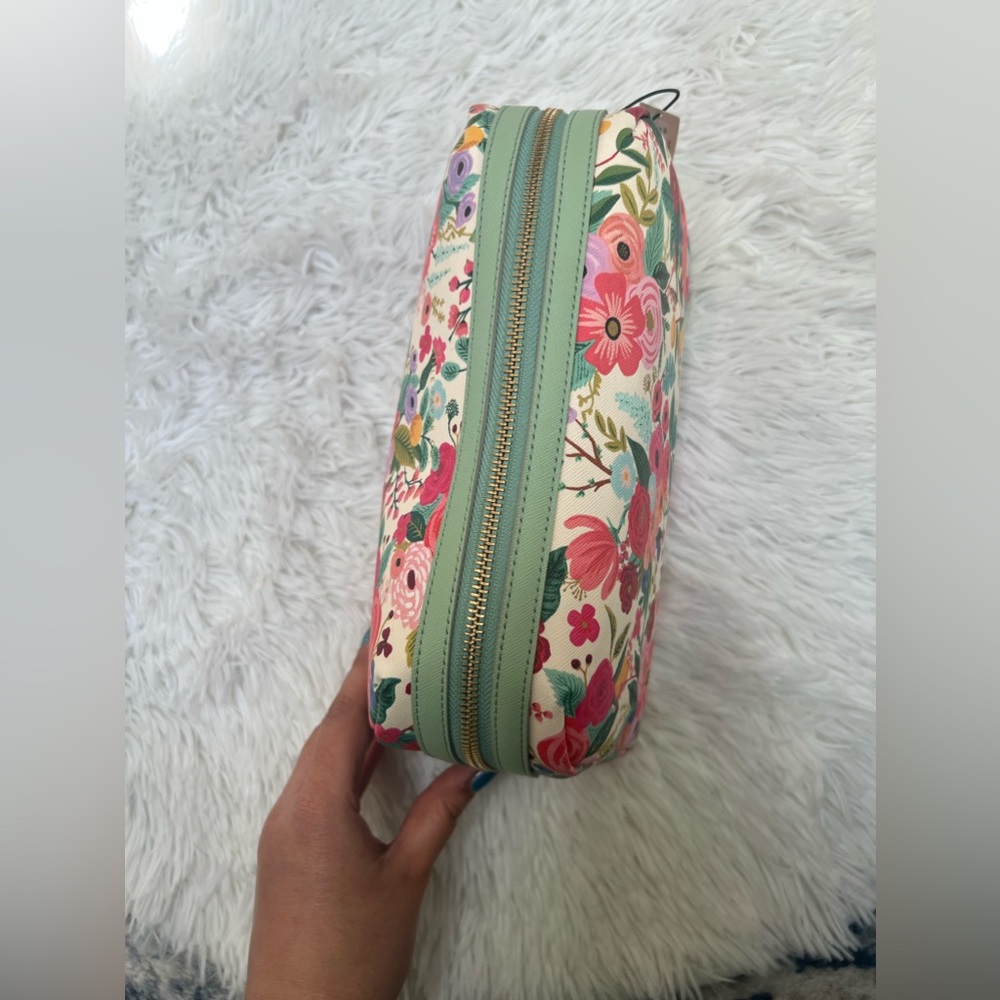 NWT Rifle Paper Co. Large Cosmetic Bag Garden Party - Picture 6 of 7
